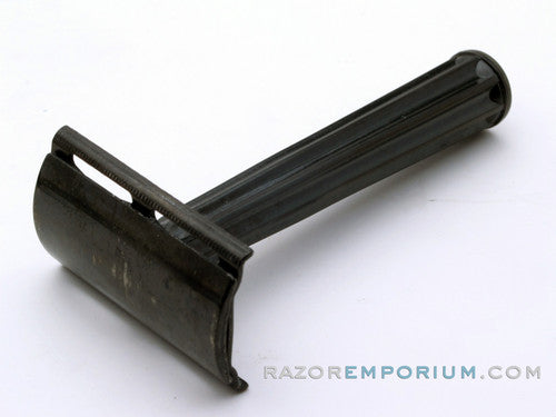 1940s WW2 Gillette Tech Safety Razor w/ Black Handle & Case