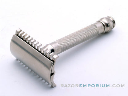 1930's Gillette NEW Ball End Long Comb Safety Razor // Replica handle