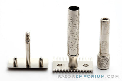 1925 Gillette New Improved Standard Richwood Bostonian Factory Nickel Revamp