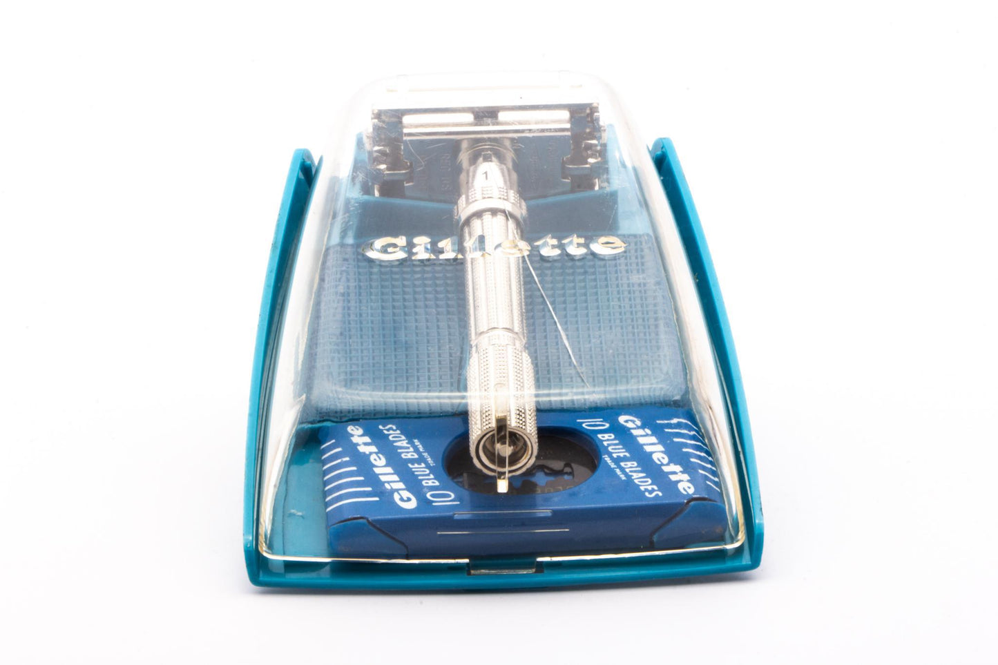 1968 N4 Gillette Slim Adjustable Double Edge Safety Razor Set |  Original Condition