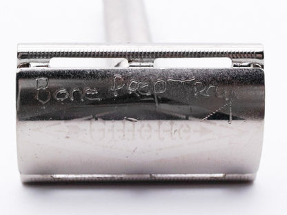 1956 B4 Gillette Ball End Tech 3 Piece Double Edge Safety Razor