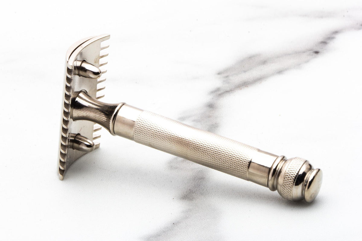 1920's Gillette Ball End Open Comb Double Edge Safety Razor Set | Original Condition