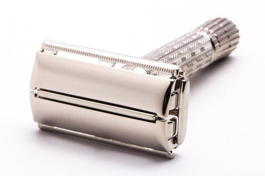 1958 D4 Gillette Flare Tip TTO Super Speed Safety Razor | Factory Nickel Revamp