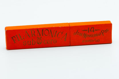 7/8" NOS Filarmonica Sub Cero #14 Straight Razor w/ Coffin & Red Scales | Spain
