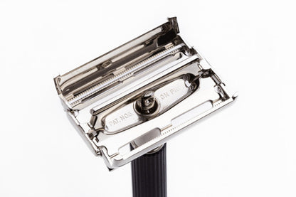 1974 Gillette Black Handle Super Speed DE Safety Razor U4