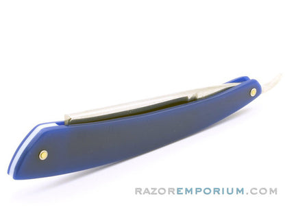 5/8" Vintage Straight Razor w/ Blue Acrylic Scale