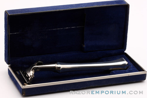 1977 Atra Sterling Silver Handle Cartridge Razor X4 Reed & Barton