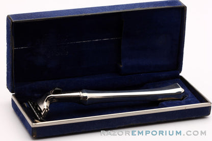 1977 Atra Sterling Silver Handle Cartridge Razor X4 Reed & Barton