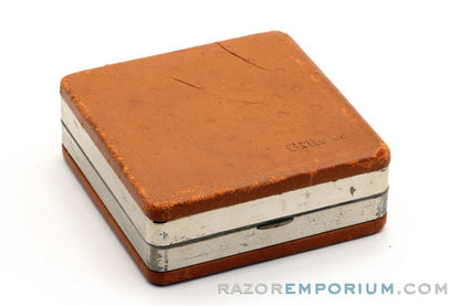 1948-51 Gillette Executive Double Edge Safety Razor in Ostrich Leather Case with Blades