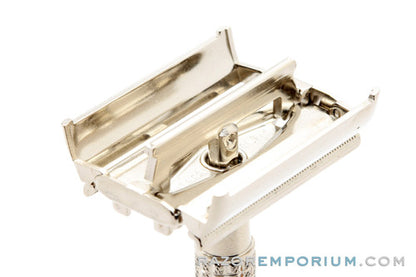 1964 J3 Gillette Flair Tip Super Speed DE Safety Razor | Factory Nickel Revamp