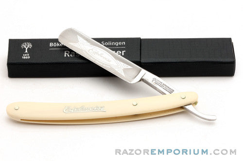 5/8" H. Boker Edelweiss Hollow Ground Round Point Straight Razor