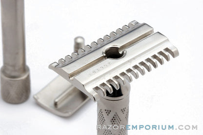 1930's Gillette New Deluxe Criterion DE Safety Razor Set | Factory Nickel Revamp