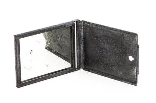Vintage Metal Sword, Cross, & Wings Pocket Mirror