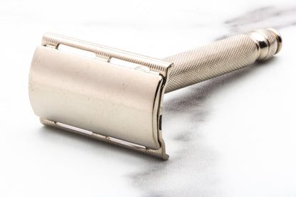 1940s WWII NEW Gillette Double Edge Ball End Safety Razor | Original Condition