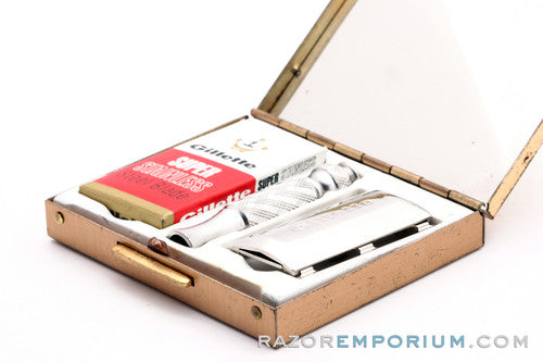 1971 Gillette Travel Tech DE Safety Razor Set R2