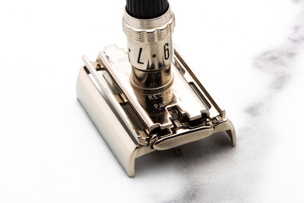 1971 R2 Gillette Super Adjustable 84 Double Edge Safety Razor | Factory Nickel Revamp