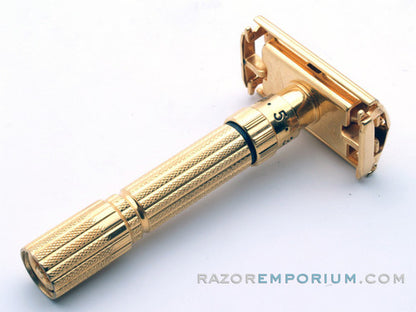 1961 G1 Gillette $1.95 Fatboy Adjustable Safety Razor 24K Gold Revamp
