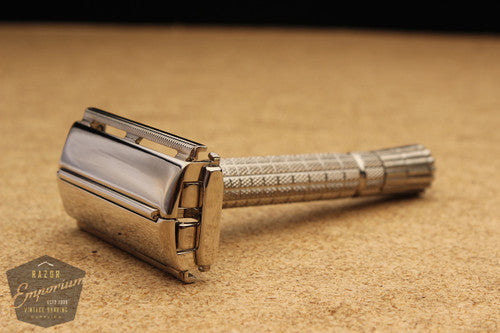 Gillette 1954 Flair Tip Super Speed Razor * Nickel REVAMPED
