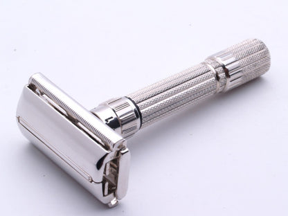 1958 D1 Gillette RED DOT Fatboy $1.95 Adjustable DE Safety Razor | Rhodium Revamp | RARE