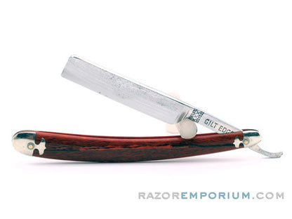 9/16" L. Holzhauer Sons "Gilt Edge" New York Straight Razor w/ Original Scales
