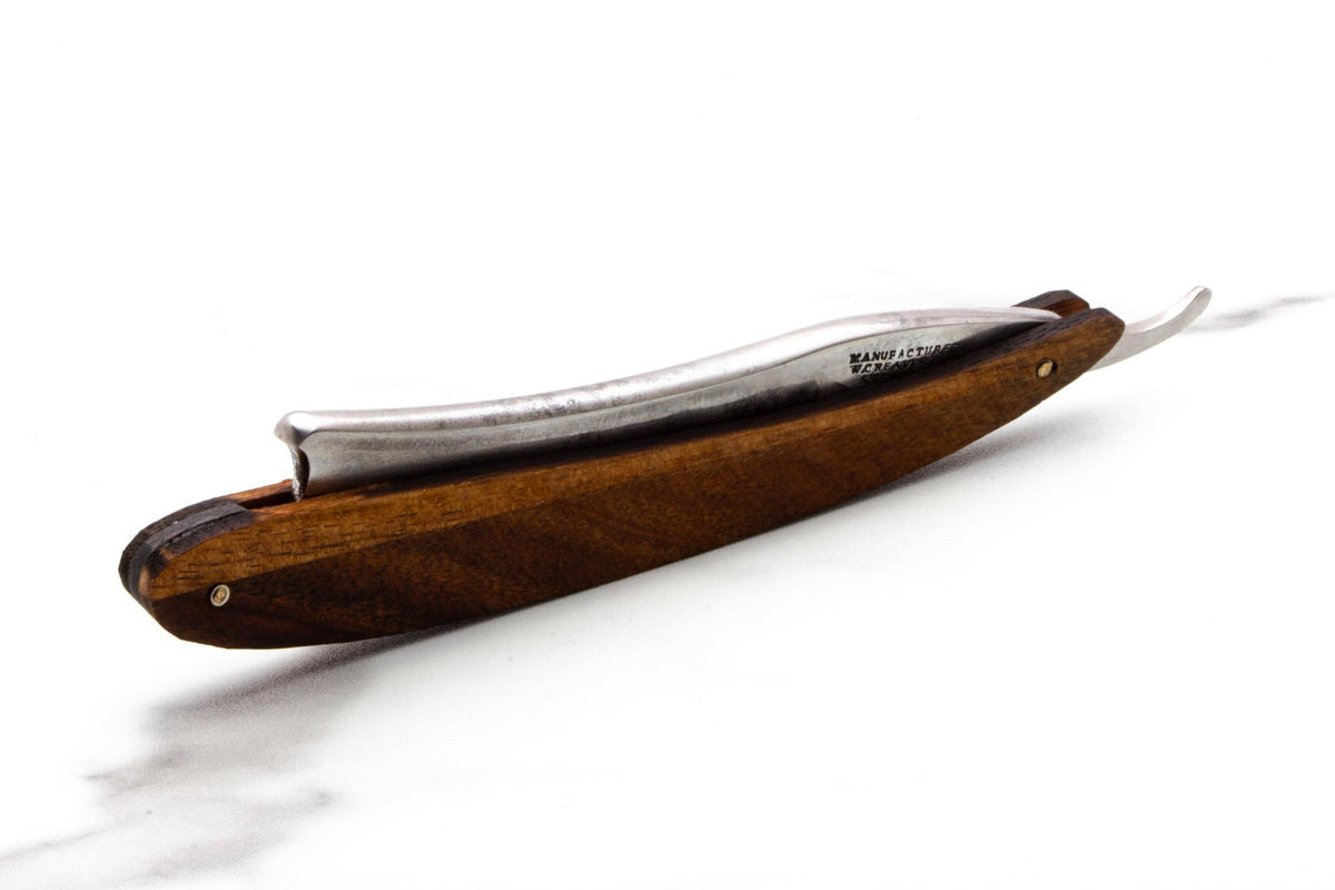 7/8" Vintage Restored W. Creaves & Son Straight Razor With Custom Wood Scales