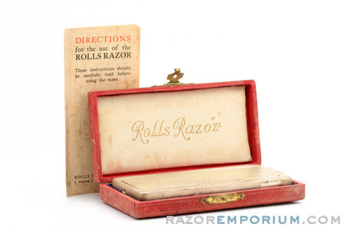 1940's Rolls Razor "Popular" Model Safety Razor in Red Case