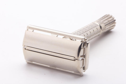1957 C1 Gillette Flare Tip Super Speed Safety Razor  | Factory Nickel Revamp