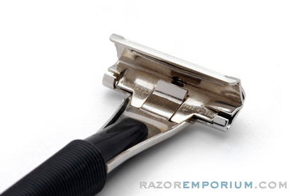 1960s Schick Injector Razor with Black Handle | Nickel Revamp