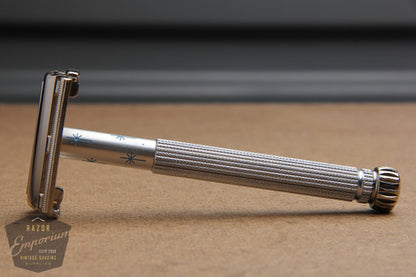 Gillette 1962 Blue Star Lady Gillette DE Safety Razor - H4