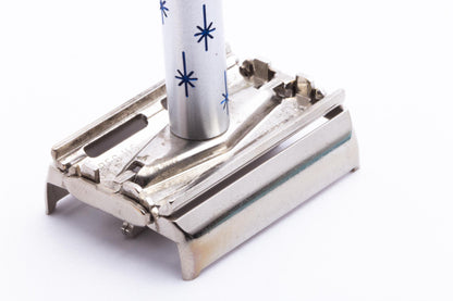 1969 O1 Lady Gillette Blue Star DE Safety Razor Set | Original Condition
