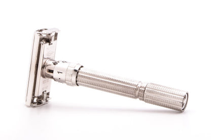 1967 M2 Gillette Slim Adjustable Double Edge Safety Razor | Factory Nickel Revamp