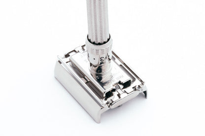 1963 I3 Gillette Slim Adjustable TTO Double Edge Safety Razor | Factory Nickel Revamp