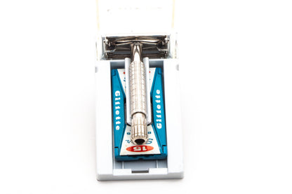 1940's Gillette Flare Tip British Rocket DE Safety Razor Set | Original Condition