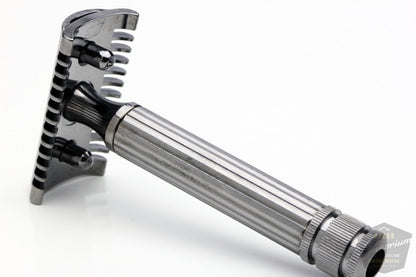 Fatip Black Nickel Grande Open Comb | Double Edge Safety Razor