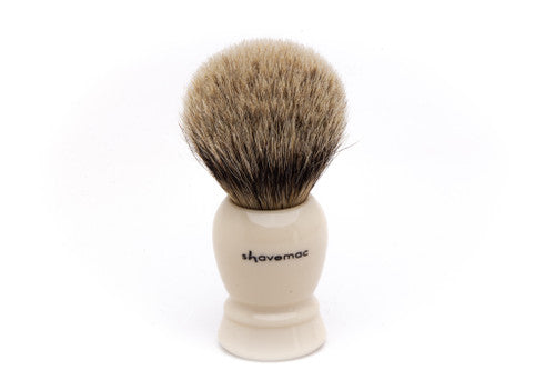 Shavemac | Silvertip Badger Shave Brush With Faux Ivory Handle