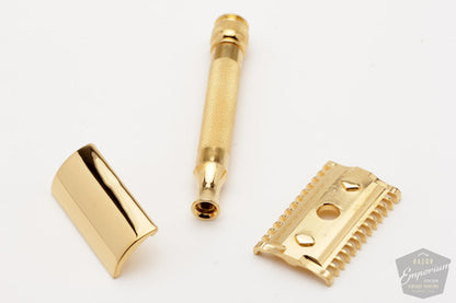 1930's Gillette Goodwill Ball End Gold DE Safety Razor 24K Gold