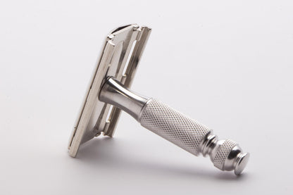 1967 M2 Gillette Ball End Tech Travel Safety Razor | Black Leather Case