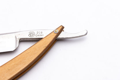 5/8" 208 Gold Dollar Straight Razor With Wood Scales