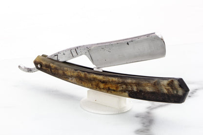 6/8 Restored Thiers Issard Loup Belier Carbon Horn Straight Razor