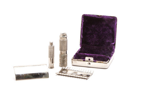 Vintage 1940's Cosmo Travel Three Piece Open Comb Saftey Razor | Germany