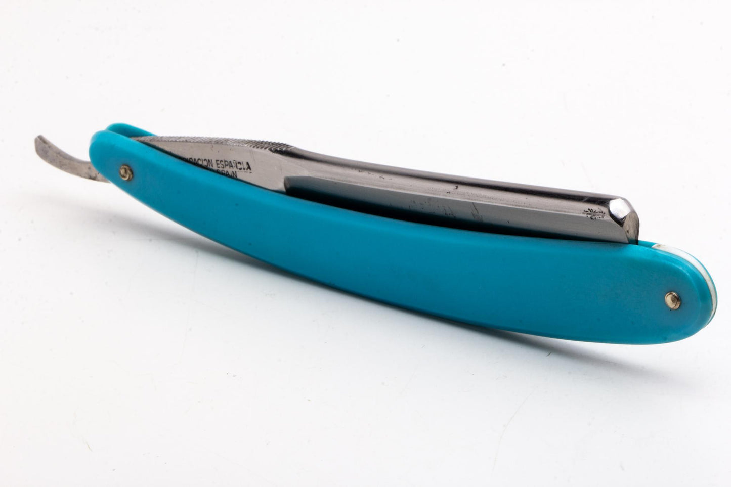7/8" Filarmonica "Doble Temple" #14 Blue/Red Straight Razor w/ Coffin | Spain