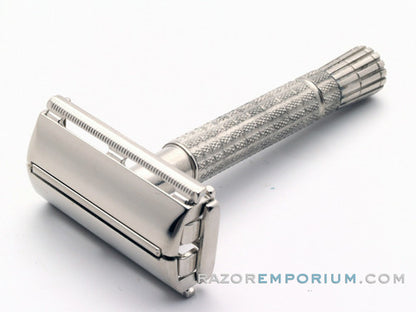 1957 C1 Gillette Flair Tip Super Speed Safety DE Razor | Factory Nickel Revamp