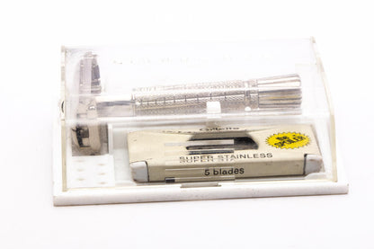 1965 K4 Gillette Flare Tip Super Speed Safety Razor Set | Original Condition