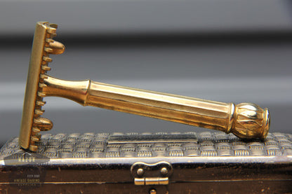 Gillette 1920's Basketweave Pocket Edition - Old Type  (DE) Travel Set