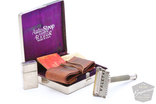 Valet Auto Strop Razor Set in Nickel Case
