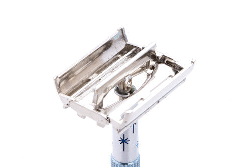 1966 Gillette L4 Blue Star Lady Gillette DE Safety Razor