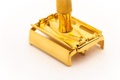 1940's Gillette Milord Double Edge Safety Razor Set | 24K Gold Revamp