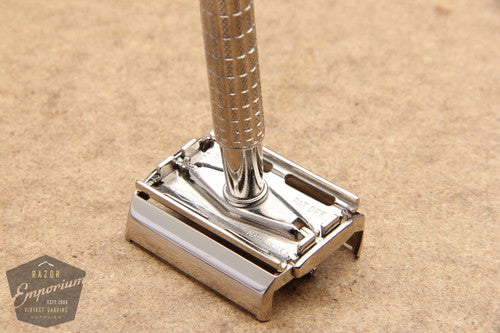 Gillette 1958 Flair Tip Super Speed Safety Razor D4 * Nickel REVAMPED