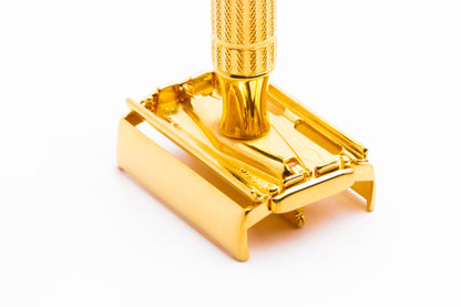 1955 A4 Gillette President Double Edge Safety Razor Set With Blades | 24K Gold Revamp