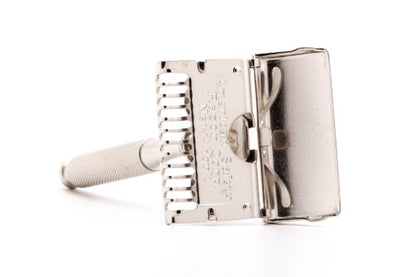 1914 Ever Ready Single Edge Safety Razor | Factory Nickel Revamp
